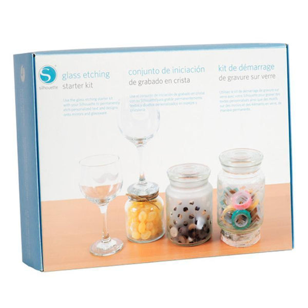 NEW Silhouette Glass Etching Starter Kit DIY Craft EXCLUSIVE DESIGNS SEALED