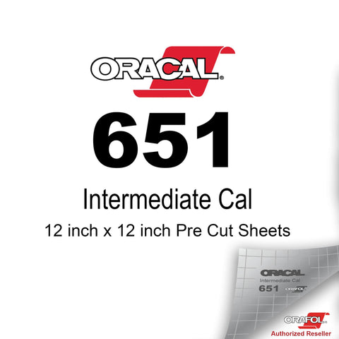 Oracal Vinyls Oracal 651 Intermediate Vinyl 12 inch  x 12 inch Sheet