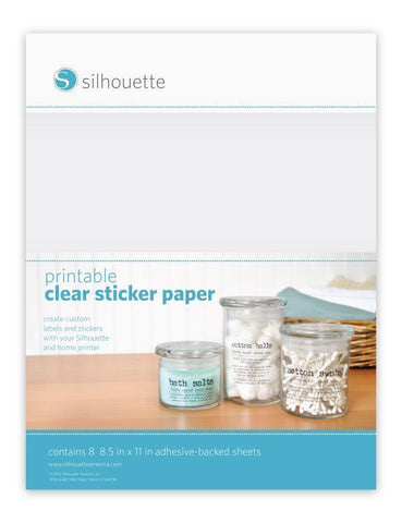 Silhouette printable clear sticker paper MEDIA-CLR-ADH-3T